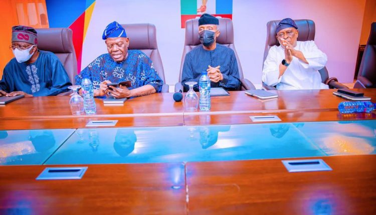 Tinubu, Osinbajo, Fayemi, others meet Southwest APC leaders